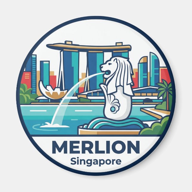 Imã Merlion Singapura (Frente)