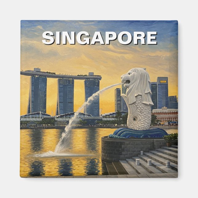 Imã Merlion Singapura (Frente)