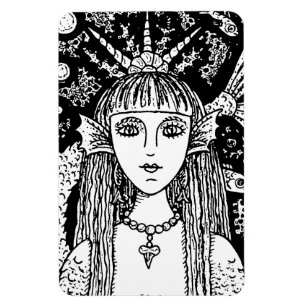ÍMÃ MERMAID, MAÇÃ NEGRO FANTASY WHIMSY MAG