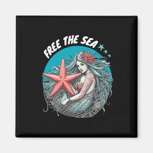 Imã Mermaid Starfish Mar Natureza Proteção Ambiental