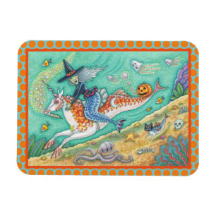 ÍMÃ MERMAID WITCH, HALLOWEEN MERHORSE FANTASY MAGNET