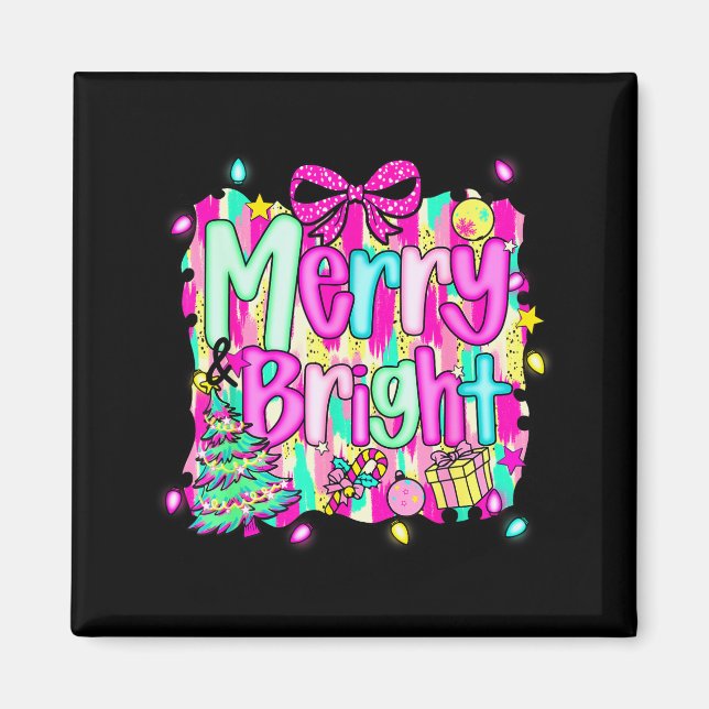 Imã Merry And Bright Shirt Cute Christmas Holiday Men  (Frente)