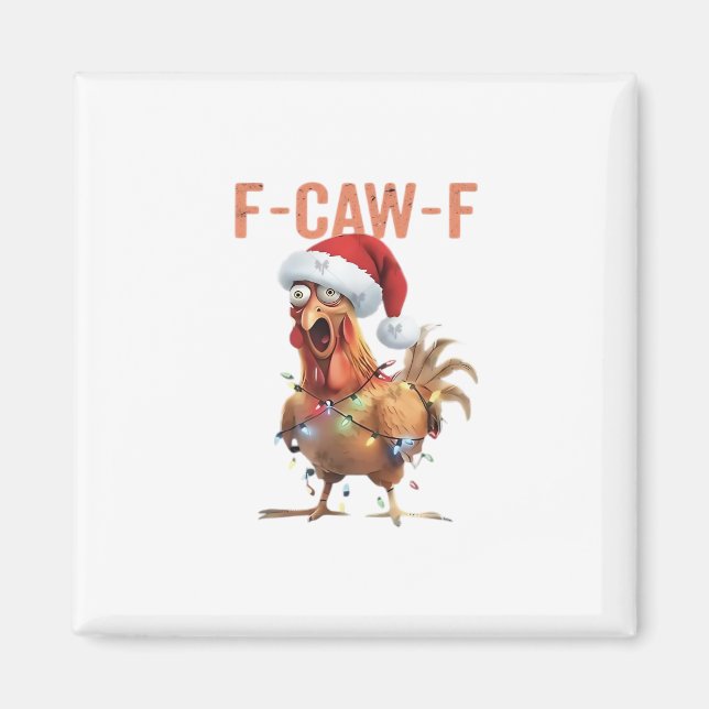 Imã Merry Christmas F Caw F Retro Cool Design (Frente)