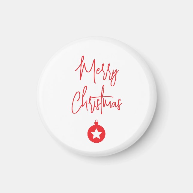 Imã Merry Christmas Family New Year Message (Frente)