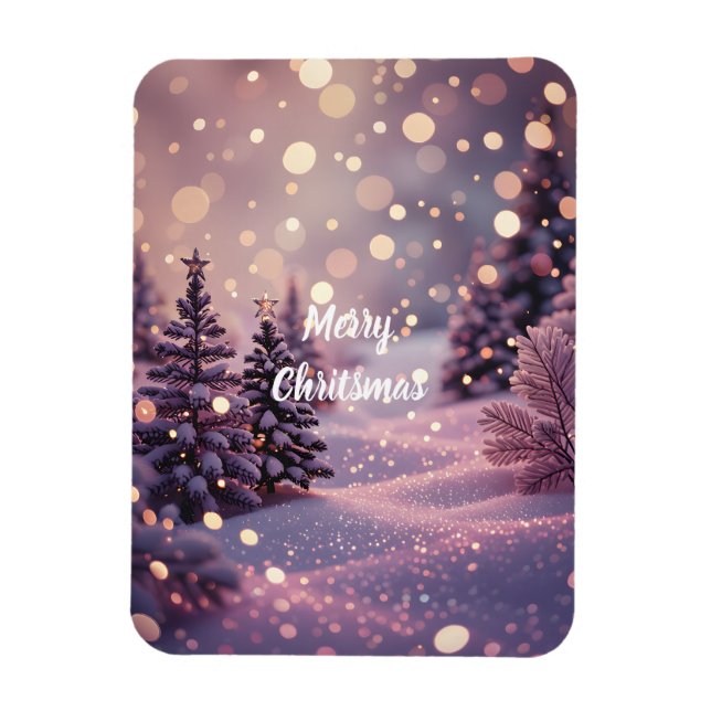 Ímã Merry Christmas Magnets -Customizable Text  (Vertical)