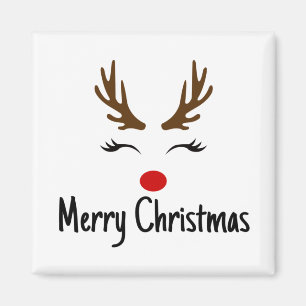Imã Merry Christmas Reindeer