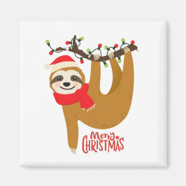 Imã Merry Christmas Sloth