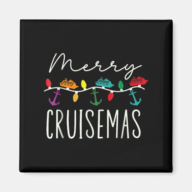 Imã Merry Cruise-mas Cruise Christmas Xmas Pajamas Hol (Frente)