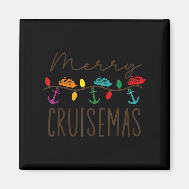 Imã Merry Cruisemas Cruise Christmas Lights Matching F (Frente)
