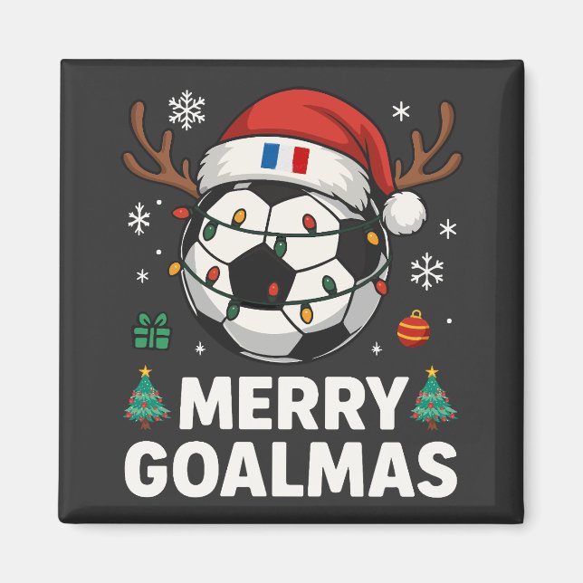 Imã Merry Goalmas France - Funny Soccer Christmas (Frente)