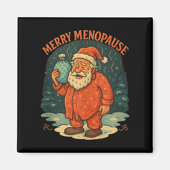 Imã Merry Menopause Funny Santa Meme Tank Top  (Frente)