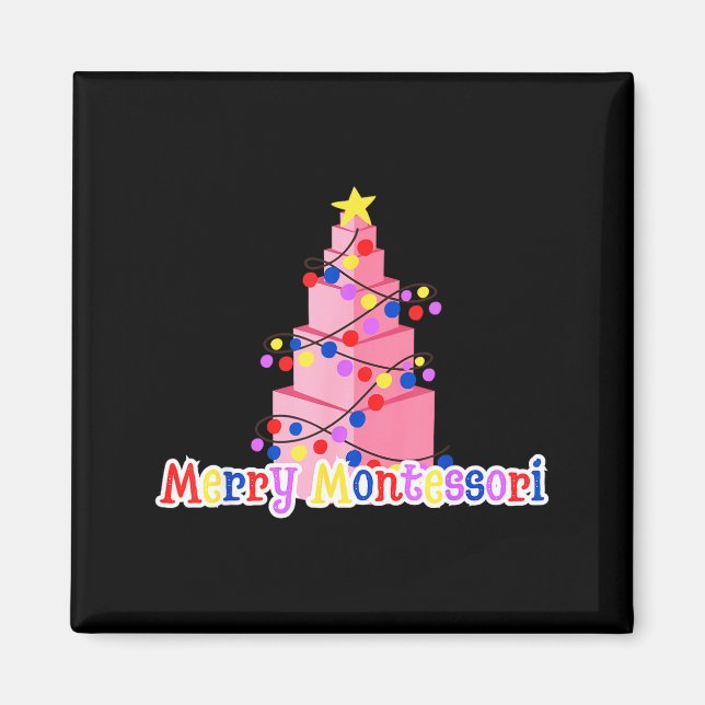 Imã Merry Montessori Nk Tower Christmas Tree Teacher S (Frente)