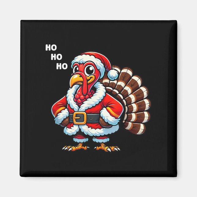 Imã Merry Thanksmas Thanksgiving Turkey Xmas Funny Kid (Frente)
