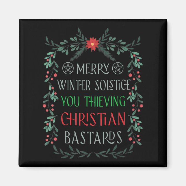 Imã Merry Winter Solstice You Thieving Christian S  (Frente)