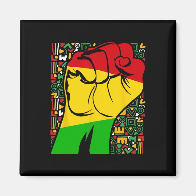 Imã Mês da História Africana Punho Africano Poderoso  (Frente)