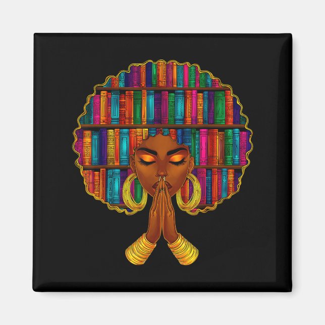 Imã Mês da História Afro Ilustração de Livro (Frente)