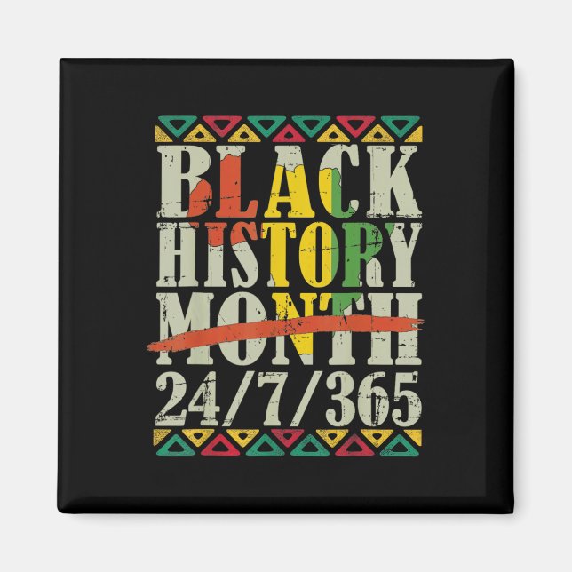 Imã Mês da História Negra 247365 Com Bandeira do Mapa  (Frente)