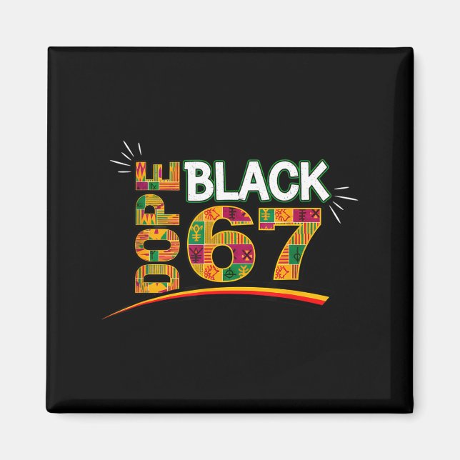 Imã Mês da História Negra 67 Preto Six Seven Meme  (Frente)