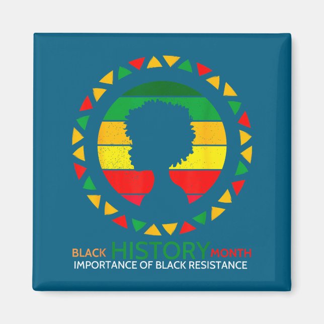 Imã Mês da história negra afro-americano  (Frente)