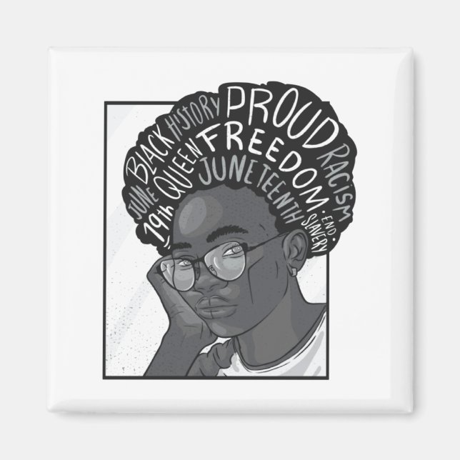 Imã Mês da História Negra Afro-Americano Celebridade C (Frente)
