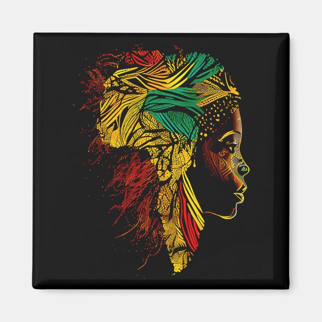 Imã Mês da História Negra Ancestrais Afro-Americanos R (Frente)