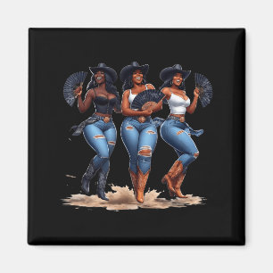 Imã Mês da História Negra Cowgirl Ocidental Afro Mulhe