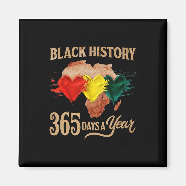 Imã Mês da História Negra Mapa de 365 Dias Afro Americ (Frente)