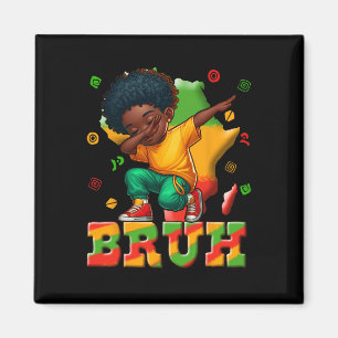 Imã Mês da História Negra Meninos Dabbing Menino Homen