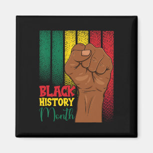 Imã Mês da História Negra Punhos Nas Cores Da Bandeira