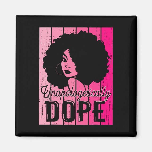 Imã Mês da História Negra Rosa Sem Desculpas Droga Pre (Frente)
