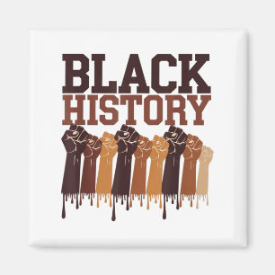 Imã Mês da História Negra Símbolo das Mãos Afro Motiva