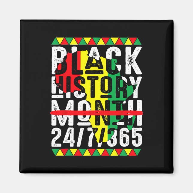 Imã Mês da História Negra Um Mês Não Pode Segurar Noss (Frente)
