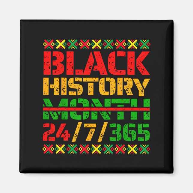 Imã Mês da História Negra Um Mês Não Pode Segurar Noss (Frente)