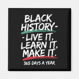 Imã Mês da História Negra Viva-o Aprenda Faça-o 365 D