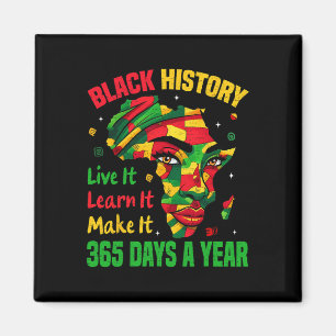 Imã Mês da História Negra Viva-o Aprenda Faça-o 365 D
