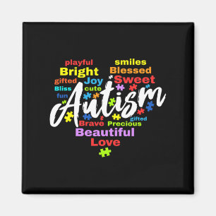 Imã Mês das Cores do Dia da Conscientização do Autismo