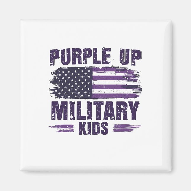 Imã Mês de Awreness Militar Roxo (Frente)