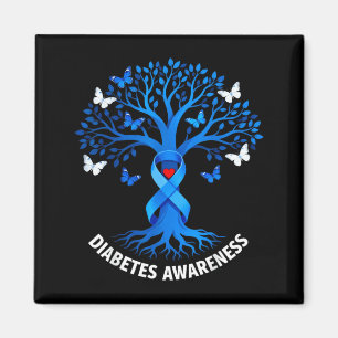 Imã Mês de Conscientização sobre Diabetes Azul Diabéti