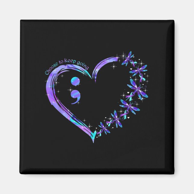 Imã Mês de Prevenção do Suicídio do Dragonista do Semi (Frente)