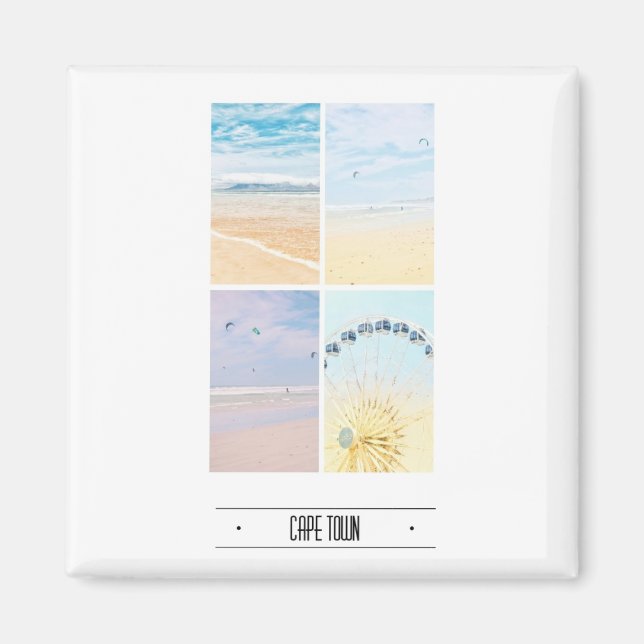 Imã Mesa da Cidade do Cabo Colagem Montanha Magnet (Frente)