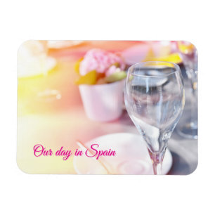 Ímã Mesa de casamento sob luz solar quente