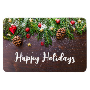 Ímã Mesa de Natal russa com pinheiro e neve