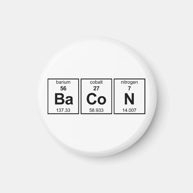 Imã Mesa periódica BaCoN (Frente)