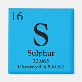 Imã Mesa periódica de enxofre