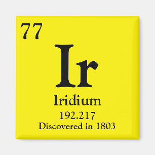 Imã Mesa periódica de irridium