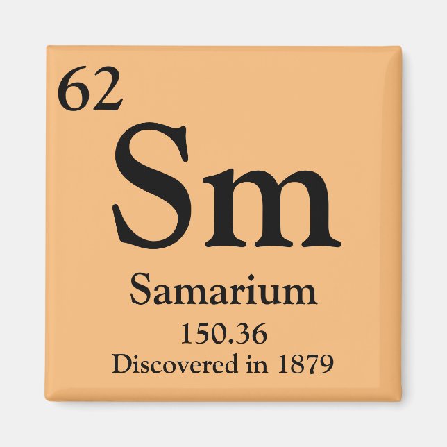 Imã Mesa periódica de Samarium (Frente)