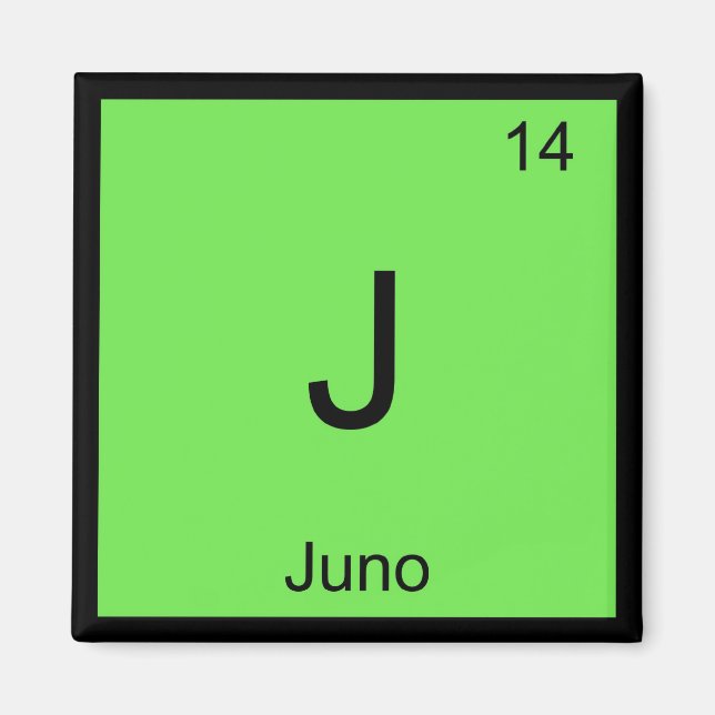 Imã Mesa Periódica do Elemento de Química do Nome Juno (Frente)