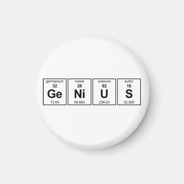 Imã Mesa periódica GeNiUS (Frente)