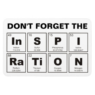 Ímã Mesa periódica química de elementos: InSPIRTiON