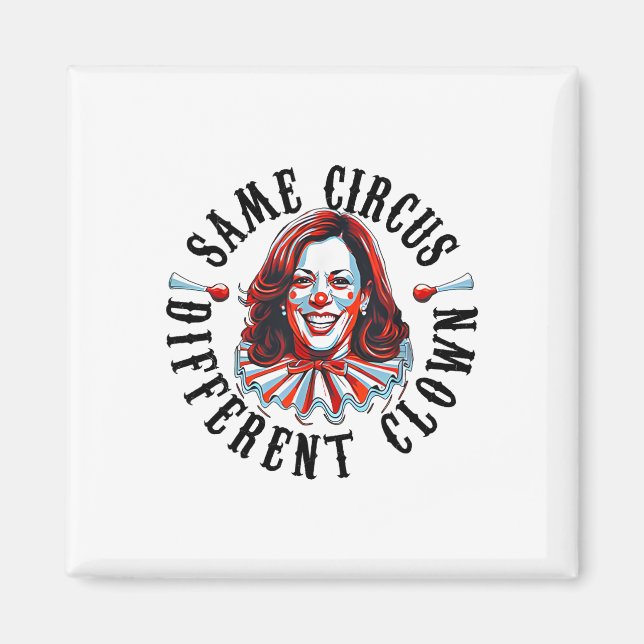 Imã Mesmo Circo Diferente Palhaço Funny Kamala Harris  (Frente)